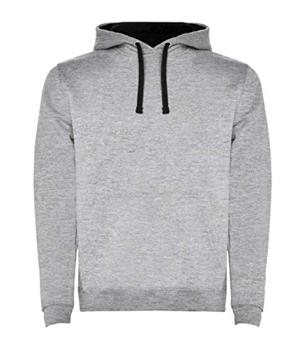 Sudadera Urban 1067 con Capucha Bicolor de Doble Tejido Elastano 1x1 en puños y Cintura