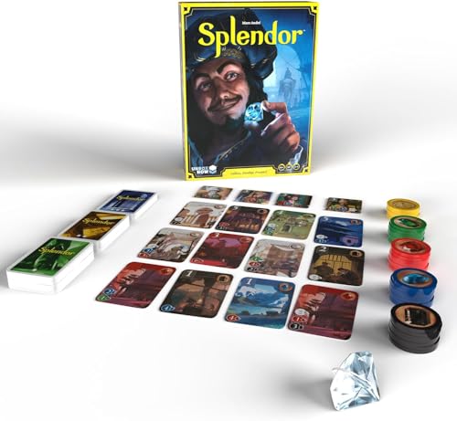 Splendor Board Game – Fast-Paced Engine-Building Strategy Game of Gem Trading & Prestige, 2–4 Players, 30-Min Playtime (Pirate)