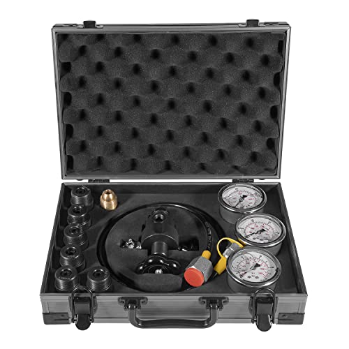 Image of GK-01 Hydraulic Nitrogen Accumulator Nitrogen Pressure Test Kit Gas Charging Tools with 3 Gauges 7 Type Adapters 10 /25 /40 Mpa 1500 /3600 /6000 PSI Hydraulic Test Gauge Kit
