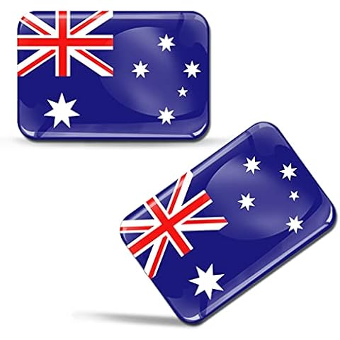 SkinoEu® 2 x 3D Sticker Australia Australian Flag F 122 Cover