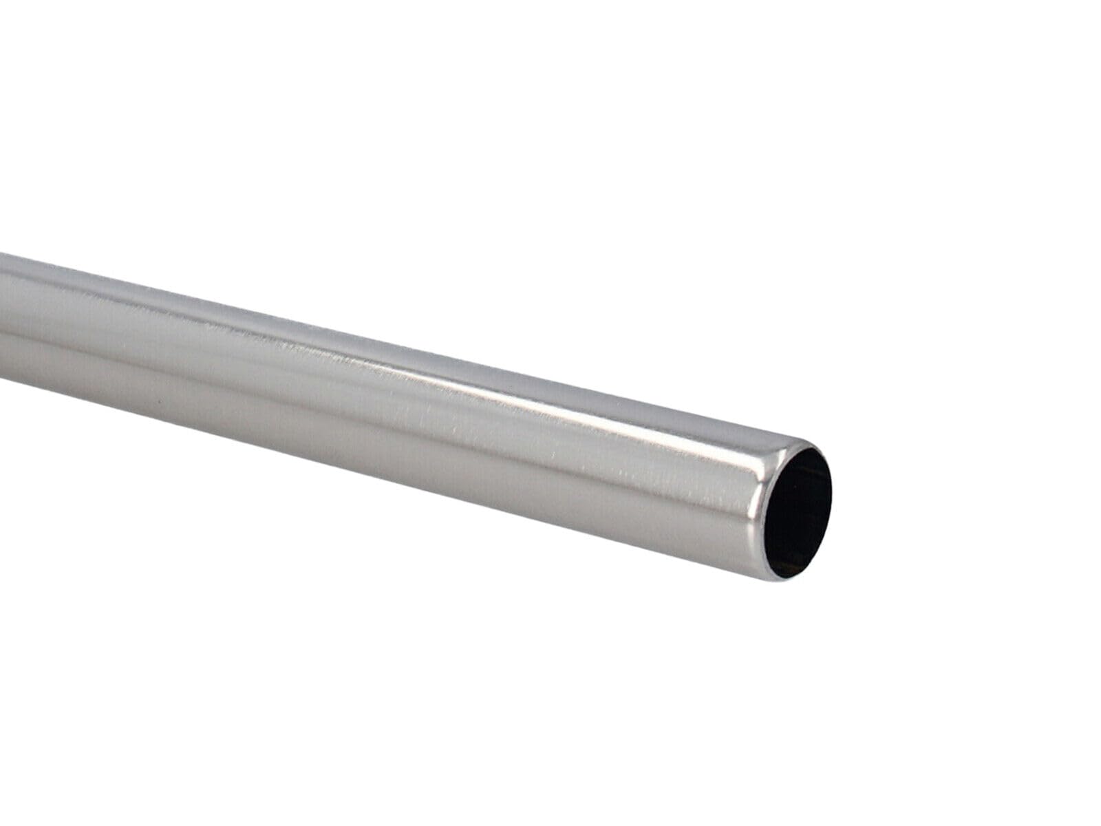 Sento Ø 25 mm Tringle à Rideaux Fixation Murale Aspect Acier Inoxydable Modern 240 cm Albana