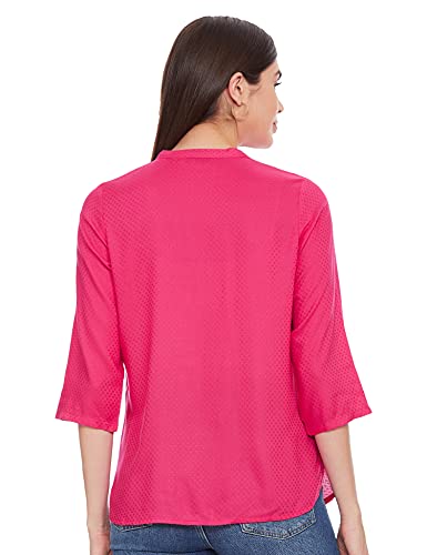Image of Rangriti Pink Viscose Indie Top for Women