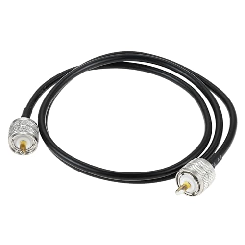 Bowarepro �����P�[�u�� PL259 RG58 UHF�I�X-�I�X �����P�[�u�� �ᑹ�� 50�� ���g���͈�0?3GHz IP20�Ή� �����ʐM CB���W�I�p SWR���[�^�[�p ���p�P�[�u�� 1m�i��3ft�j 1�{ ��