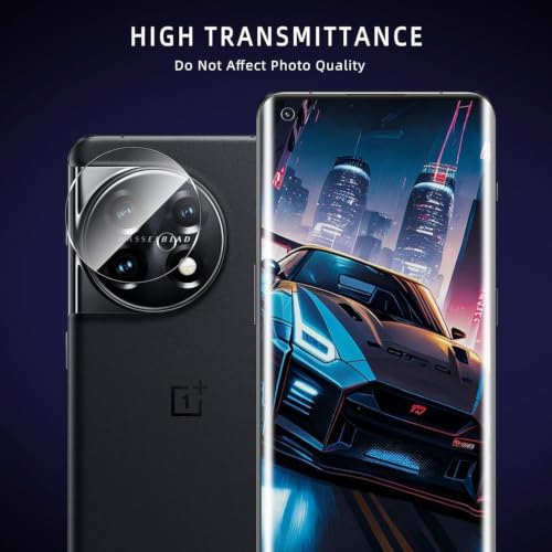 Image of Uyiton 2 Pack Privacy Screen Protector for OnePlus 11 (6.7-inch Curved Display) | Anti-Spy HD Clear Flexible Film | Bubble-Free Easy Installation Kit | Scratch Resistant | Case Friendly | Touch Sensitive