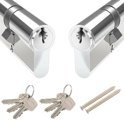 Paire de serrures cylindriques européennes à clés identiques...