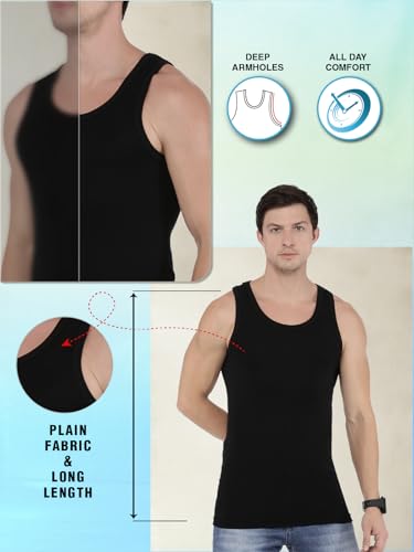 Image of Macroman M-Series Modern Ribbed Vest for Men, 100% Cotton, Pack of: 1