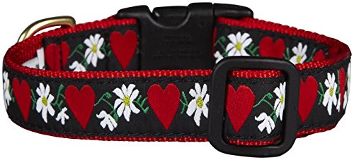 Up Country Hearts & Flowers Dog Collar - Large
