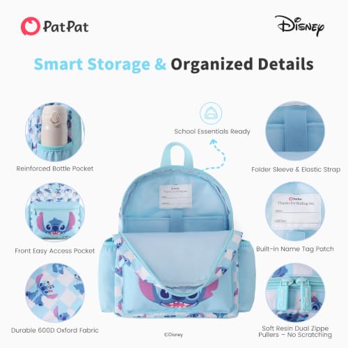 Image of Disney Stitch Backpack, 14 inch Lightweight Elementary School Backpack for Kids | Ultra-Lightweight,Ergonomic Shoulder Straps,Breathable 3D Mesh Back,Adjustable Chest Strap,Multi-Compartment Storage