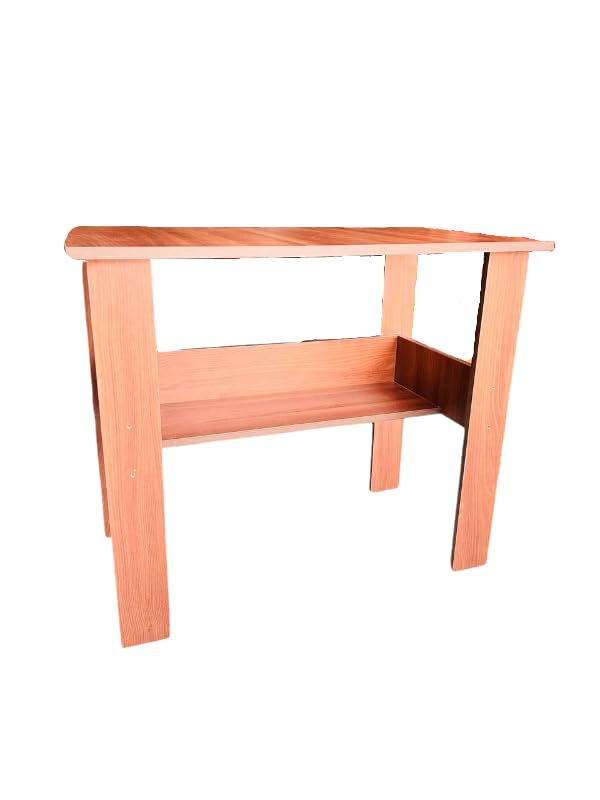 Image of SBF Furniture Engineered Wood Computer Desk with One Tier Shelves Laptop Study Table for Office Home Workstation Writing Modern Desk (ST-004 /90 x 50 x 77 cm) (Accasiya Brown) DIY(Do-It-Yourself)