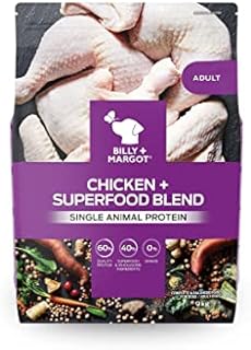 Billy + Margot Grain Free Dry Dog Food, 9kg, All Natural Chicken Recipe with Superfoods for Adult Dogs - Total Satisfaction Promise