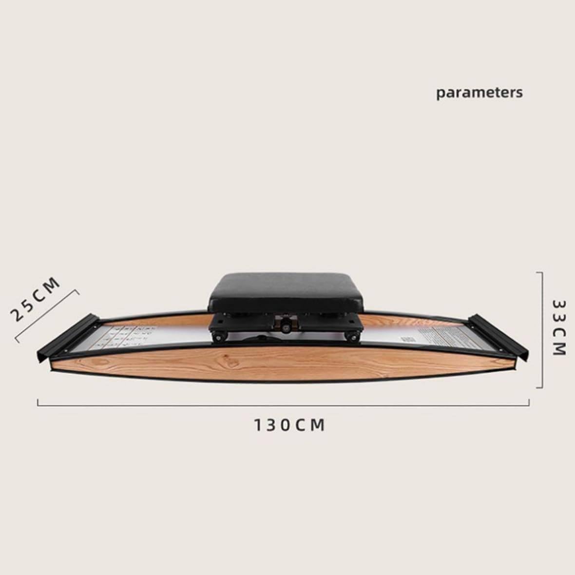Wielofunkcyjny snowboard 3D Cross Trainer z kijem do chodzenia, treningu siły i równowagi, zestaw narzędzi, 130 x 33 25 cm