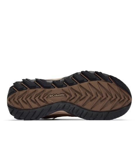 Columbia Mens Strata Trail Mid Waterproof, Dark Brown/Khaki II, 10.5