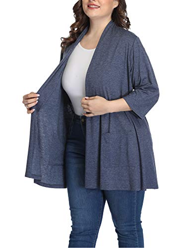 Image of Shiaili Long Plus Size Cardigans for Women Easy to Wear Open Front Clothing