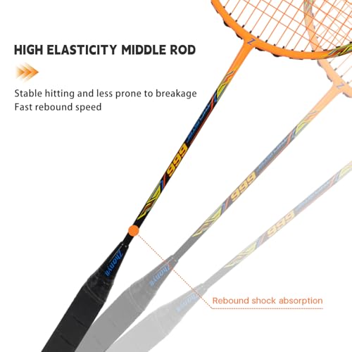 Image of Badminton Racket,Badminton Rackets,Both Offensive and Defensive,Lightweight 75g All Carbon Fiber One-Piece Molded Professional Durable Single Racket,Including 1 Ball Bag