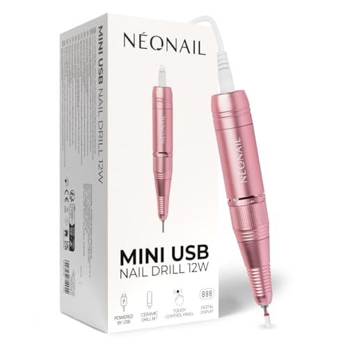NÉONAIL Nagelfräser - Hornhautentferner Elektrisch - Nagelfeile - Mini USB Nail Drill 12 W - Maniküre Set Elektrisch - Fräser für Gelnägel - Pen Nail Drill
