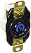 Hubbell HBL2420RT Locking Devices, TwistLock, Industrial Grade, Flush Receptacle, Ring Terminal, 20 amp, 250V AC, 3 Pole, 4 Wire Grounding, L15-20R, Black