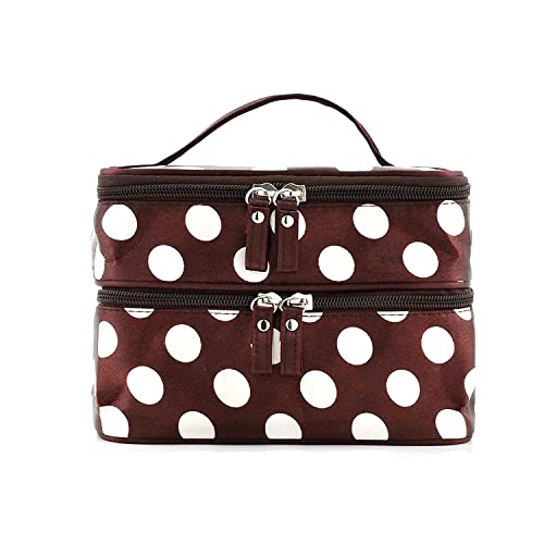 TIED RIBBONS Double Deck Makeup Bag Travel Cosmetic Organizer for Women and Girls (Double-Deck, 20 cm X 13 cm)