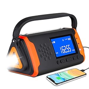Draagbare AM FM Solar Radio Emergency Radio Hand Crank Telefoon Oplader met LED Zaklamp 4000 mAh USB Power Bank en SOS Alarm Emergency Gebruik voor Camping Wandelen