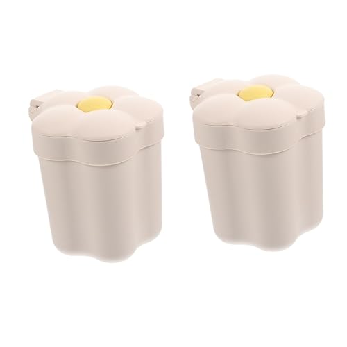 Alipis 2 unidades de almacenamiento de almacenamiento de polvo dispensador de contenedores para automóvil, mini papelera de escritorio, mini