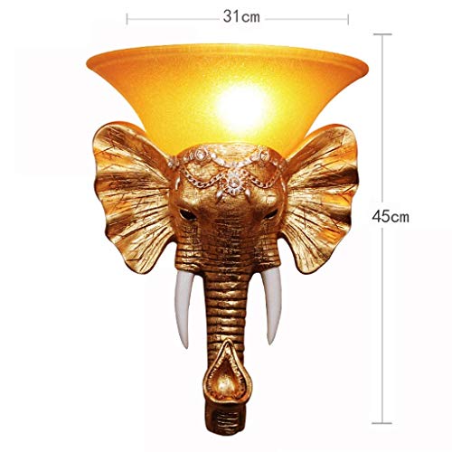 Lámpara de pared para pasillos oscuros con diseño de elefante retro 5