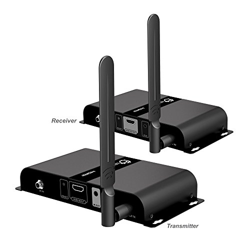 Siig 1080P Wireless Hdmi Extender Kit With Ir Remote Control - 165 Feet (50M) Hdmi 1.3 Hdcp 1.2 - 2.4Ghz Signal - Wall Mountable - Version 2.0 With Wi-Fi Extension Antenna #TOP3