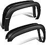 4Pcs Factory Style Wheel Fender Flares Cover Kit Compatible with Dodge Ram 1500 2500 3500 7.8Ft 9.6Ft Fleetside Bed 94-02, Front and Rear, Matte Black