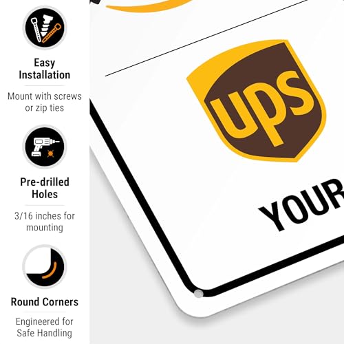 Image of Custom Package Delivery Sign, Delivery Instructions, 10x14 Inches, Rust Free .040 Aluminum, Fade Resistant, Made in USA by Sigo Signs