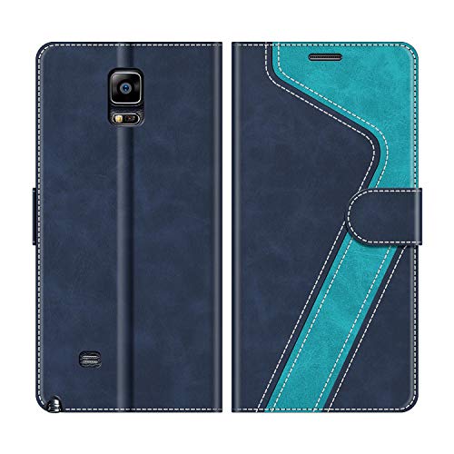 MOBESV Funda para Samsung Galaxy Note 4, Funda Libro Samsung Note 4, Funda Móvil Samsung Galaxy Note 4 Magnético Carcasa para Samsung Galaxy Note 4 Funda con Tapa, Azul
