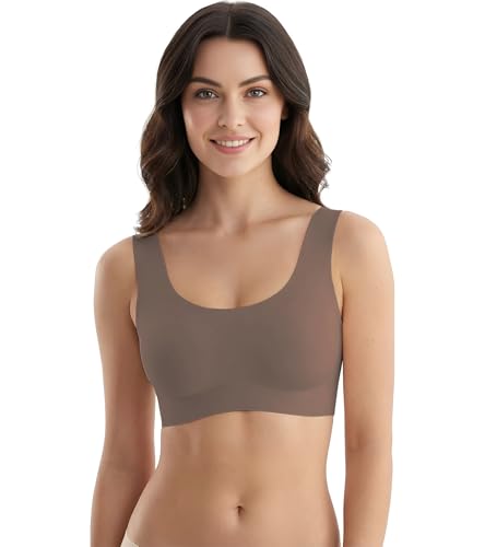 Image of DClub Comfort Revolution Seamless Bra Easy lite Full-Coverage Wireless Everyday Bra with CloudSoft Comfort with Removable Pad.