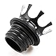 APEBAZY Motorrad Tankdeckel CNC Crown Ölkappen für Sportster XL1200 883 48 Softail Dyna FXD FLST Road King1996-2021 Schwarz-Silber