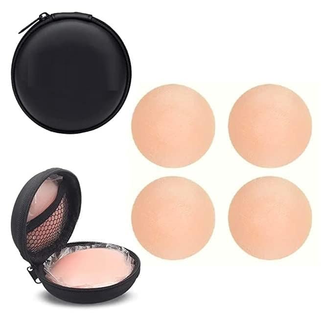 ” Reusable Silicone Nipple Covers | Nipple Pasties | Nipple Cover ‘6.90’ Cm | for Backless, Strapless and Saree Outfits- Seamless, Skin Tone Fashion Clothing Accessory Pack of 2 Pair-image-8
