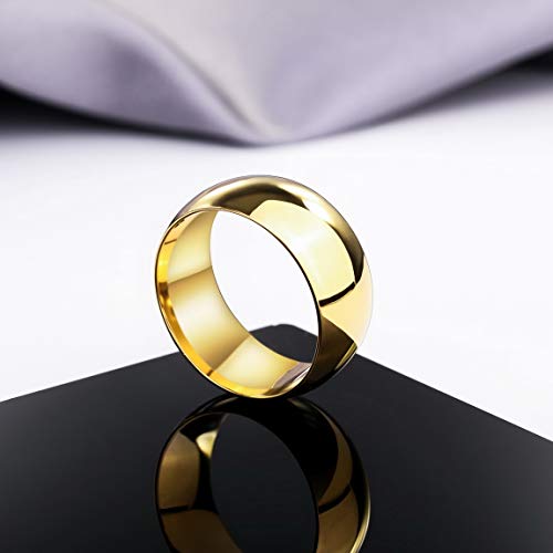 Inblue Personalized Promise Rings Engraving Name Date Custom Rings For Women Girls Best Friend Mothers Day Stainless Steel Wedding Band Ring Jewelry Valentines Gift For Her (Gold Color) #TOP2