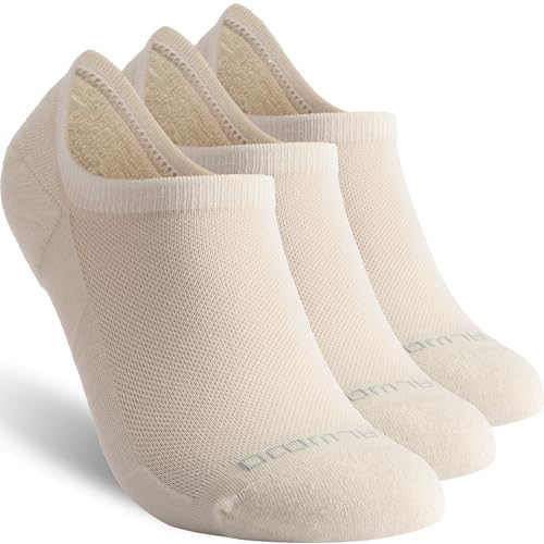 Image of No Show Athletic Socks, ZEALWOOD 3 Pairs Merino Wool Ultra-Light Running Tennis Golf Socks for Men Women