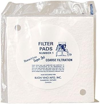 Buon Vino Super Jet Filter Pads (3 Count) - Coarse Wine Making Filters - Superjet Pad Replacement Supplies - Brewing Purifier Equipment - Winemaking Filtration Home Sets - Sediment Remover System
