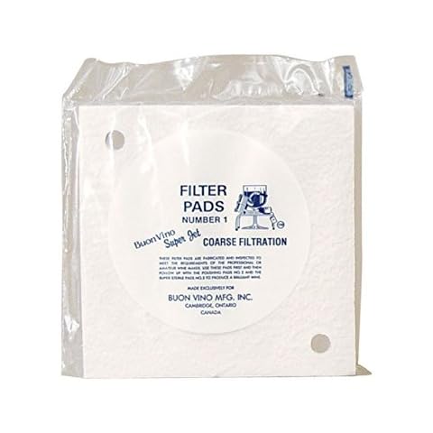 Buon Vino Super Jet Filter Pads (3 Count) - Coarse Wine Making Filters - Superjet Pad Replacement Supplies - Brewing Purifier Equipment - Winemaking Filtration Home Sets - Sediment Remover System Cover