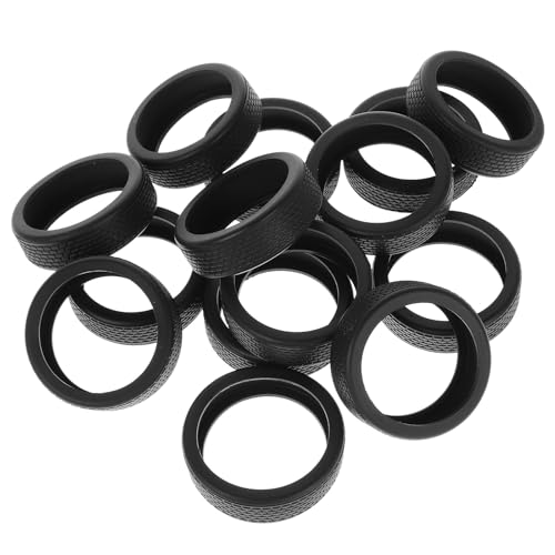 ROMISBABA Fundas Protectoras de Silicona para Ruedas de Maletas, 14 Piezas Negras, Antiruido, Resistentes al Desgaste, Absorbentes de Impactos, para Equipaje de Viaje Ruedas Giratorias