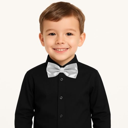 Image of Kids Pre-tied Bow Tie for Boys, Formal & Casual Adjustable Bowtie Age 3-13 Years