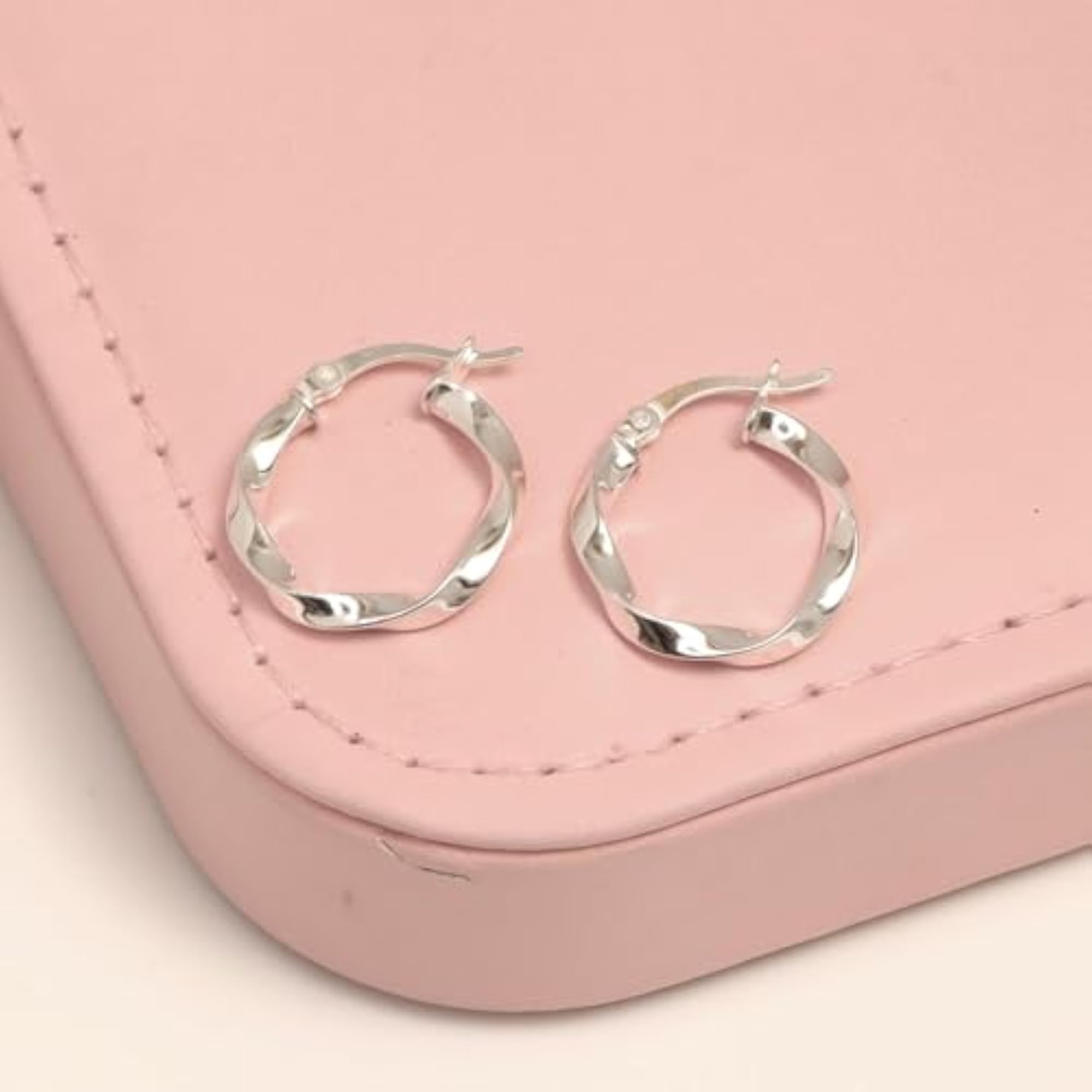 Women's 925 Sterling Silver Classic Twisted Hoop Earrings