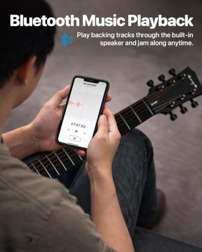 Image of Enya NOVA GO SP1 Carbon Fiber Travel Guitar - 35 inch Acoustic Electric with Smart AcousticPlus Technology, Built-in Effects, USB Recording, Bluetooth Speaker, Beginner Bundle with Gig Bag & Accessories