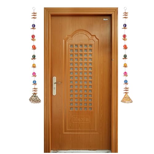 Image of Prapti Handicrafts Handmade Traditional Wall and Door Hanging for Home Decor | Diwali Decor | Wedding and All Festival Decoration | Decorative Pooja Room (35 Inches Height - Pack of 2) (Style 3)