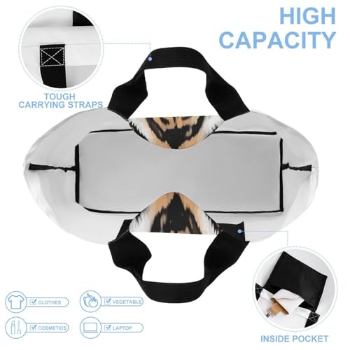 Tiger Shoulder Tote Bag, Casual Shopping Bags Handbag Large Shoulder Bag for Work Beach Travel And Grocery Bags4