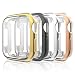 Leagway Case Compatible with Apple Watch 44mm iWatch Series 4, 4Pack Ultra-Thin Soft TPU Plated Plating Frame Bumper Clear Screen Protector All-Around Protective Scratch-Resistant Cover Case (44mm)