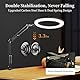 AOUZEA Ringlicht mit Stativ, Doppelter Sockel Handy Stativ mit Ringlicht 10, Licht 3 Lichtfarben+10 Helligkeiten, 360°Drehbar Tischständer, Ring Light für Tiktok YouTube(Ohne Fernbedienung)