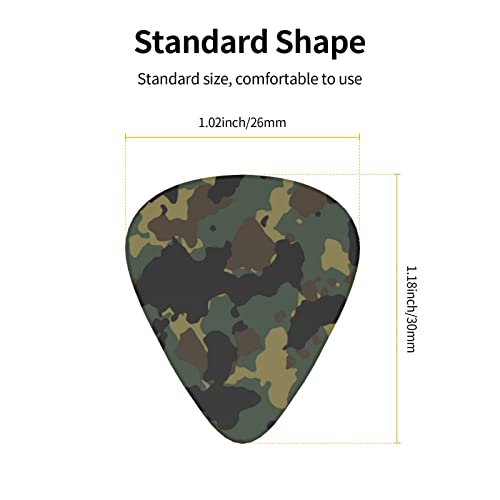 Ensemble de 12 médiators de guitare à motif camouflage pour guitare acoustique, guitare électrique, contrebasse, ukulélé - Les Beatles, Paul McCartney, John Lennon, RIngo Starr, George Harrison Ensemble de 12 médiators de guitare à motif camouflage pour guitare acoustique, guitare électrique, contrebasse, ukulélé – Image 5