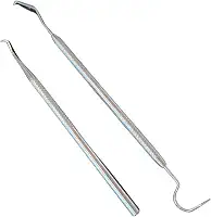 Kit Profissional de Limpeza Dental Sonda e Extrator de Tártaro Aço Inox Autoclavável