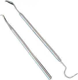 Kit Profissional de Limpeza Dental Sonda e Extrator de Tártaro Aço Inox Autoclavável
