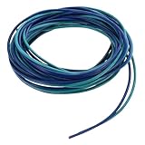 QUARKZMAN PVC Anschlussdraht 3,0 m 22AWG flexibler Elektrodraht UL1007 verzinntes Kupfer gestrandet Blau Grün, 1,5 mm Durchmesser für Modellflugzeuge Elektrische Geräte interne Verbindung