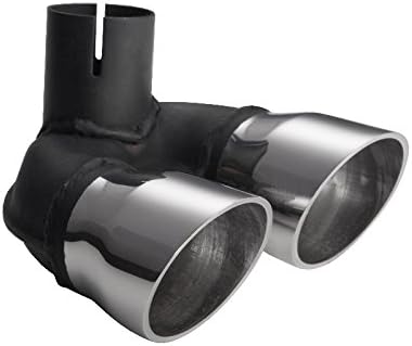 Cartuner Tailpipe Double Pipe and Exhaust Trim for Smart Fortwo Type 450bis Bj 04/2007