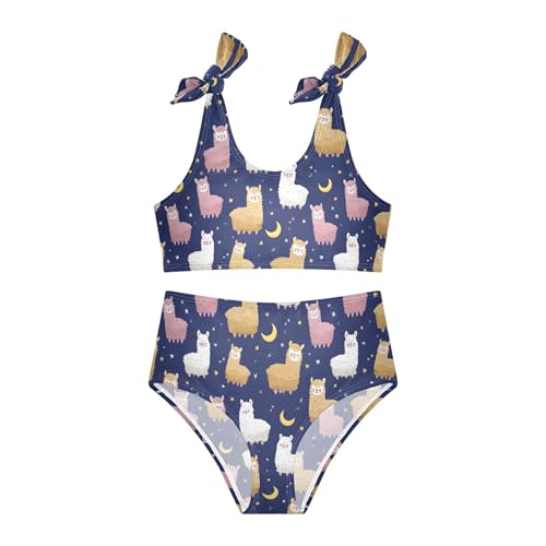Image of Girls Tankini Swimsuit Bathing Suit Two Piece Bikini Summer Beach Swimwear with Adjustable Strap 3-12 Years