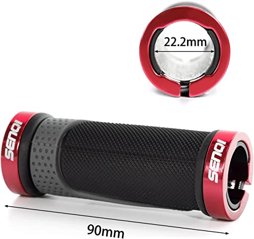 SENI Bike Grips Lightweight 130mm & 90mm Bicycle Grips Fit 22.2mm Handlebar Anti-Slip Suitable for Multi-Speed Mountain BMX Bikes - Image 2